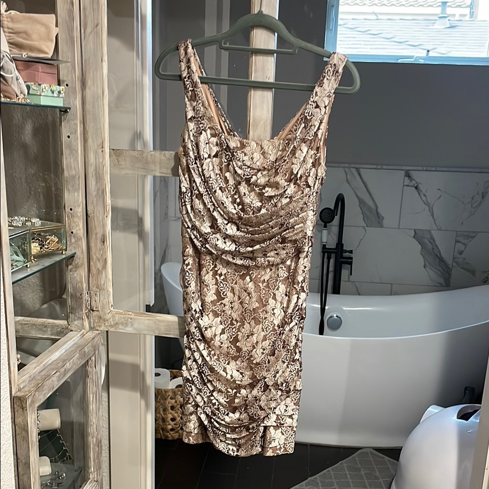 Express Brown Sleeveless Mini Dress